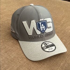 Gray World Series Dodgers New Era 39Thirty Baseball hat NWT os